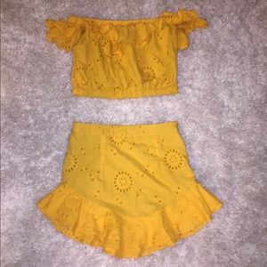 Yellow two-piece set
